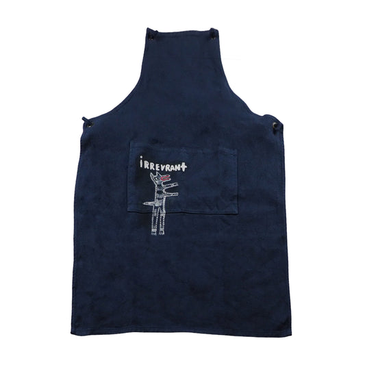 LINEN HANDPRINTED KITCHEN APRON